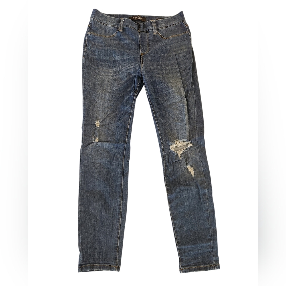 Judy Blue Distressed Skinny Fit Jeggings | Medium Wash - Women's Size 7/28